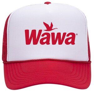 Wawa Foam Trucker Mesh Snapback Cap Hat Red & White